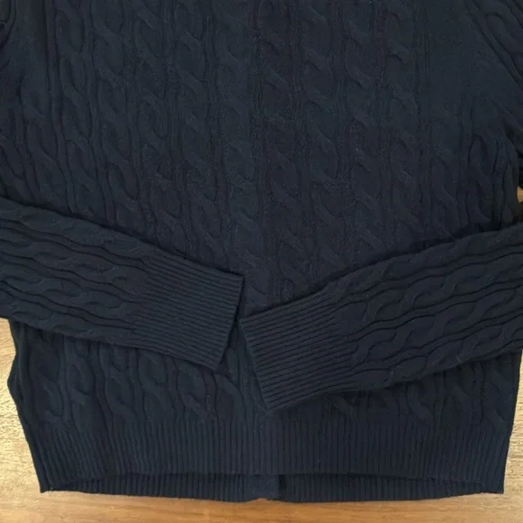 NWT- J. Crew Women's Navy Cable Knit Cardigan (SOLD OUT STYLE) - Picture 6 of 9